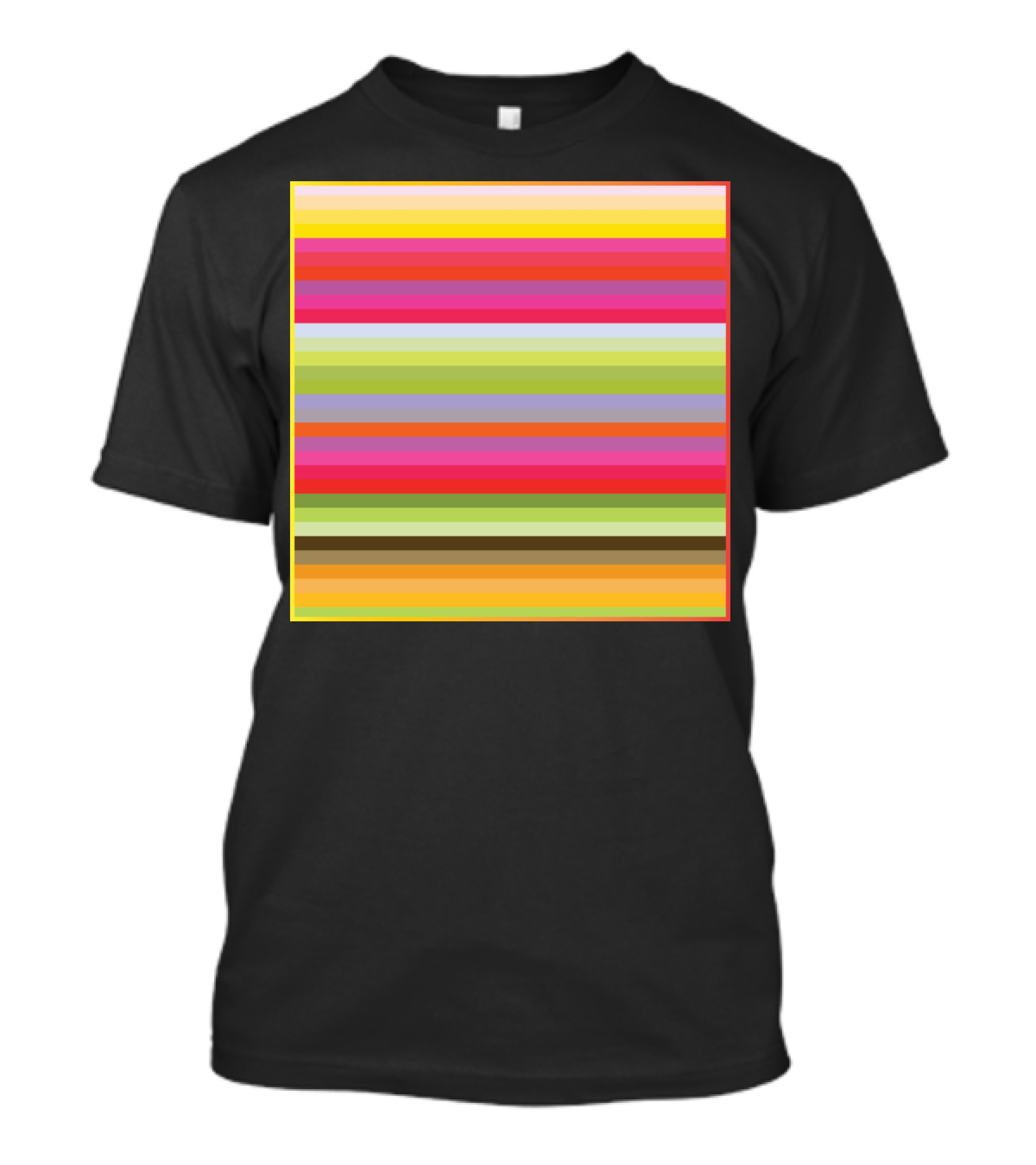 Bold Colorful Stripe Pattern 'DoorModernity' Visual T-Shirt