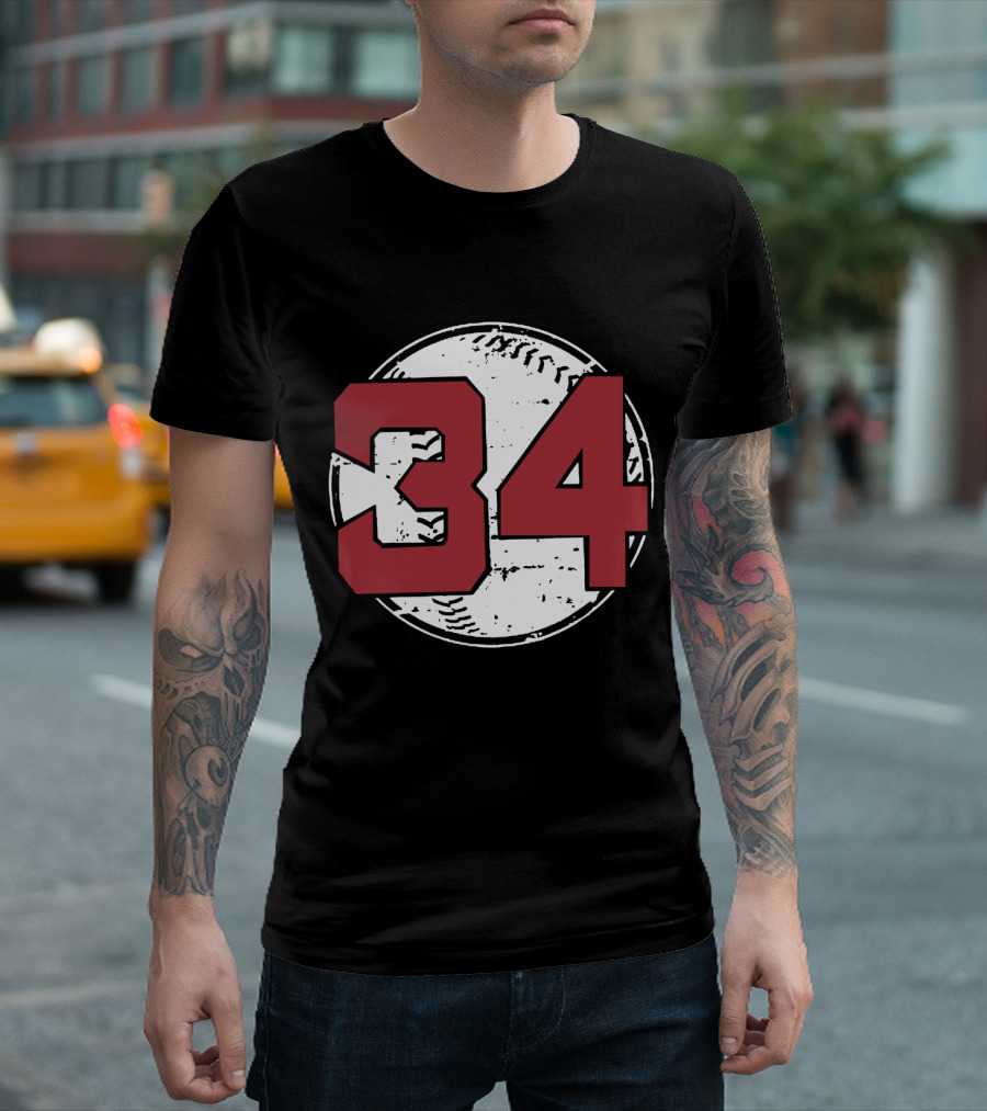 David Ortiz Big Papi Boston Red Sox Number 34 Retirement Baseball T-Shirt