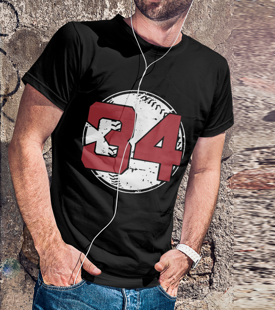 David Ortiz Big Papi Boston Red Sox Number 34 Retirement Baseball T-Shirt