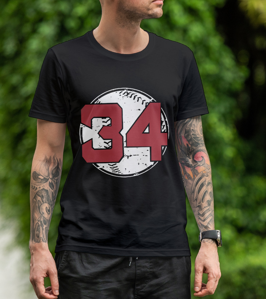 David Ortiz Big Papi Boston Red Sox Number 34 Retirement Baseball T-Shirt