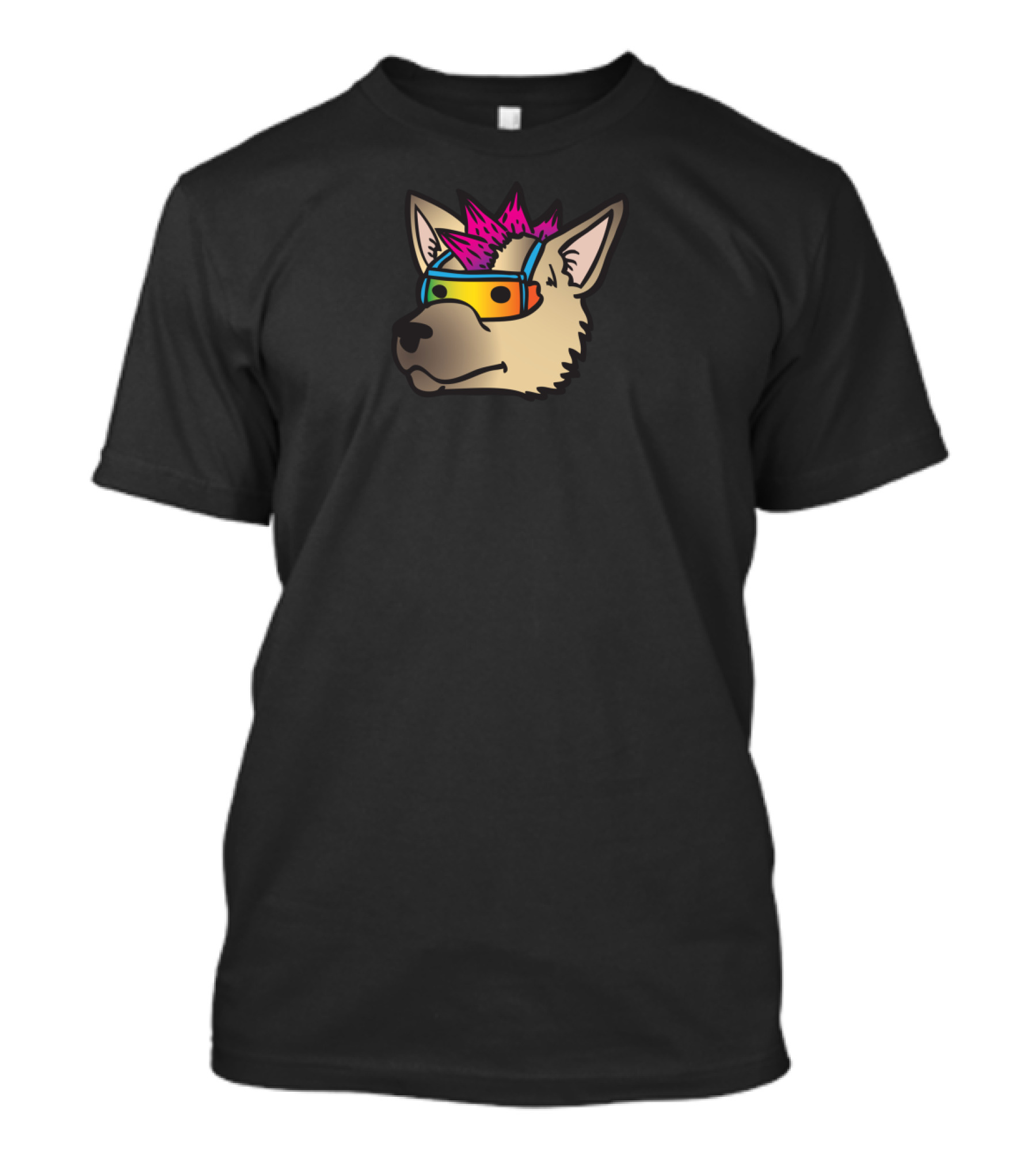 Punk Pooch With Neon Mohawk And Futuristic Glasses T-Shirt