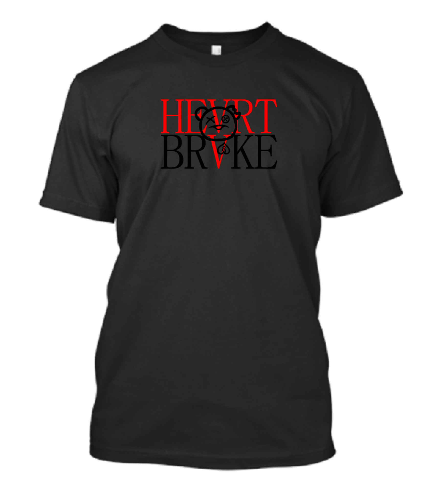 HEVRT BRVKE Bear Head Red And Black T-Shirt