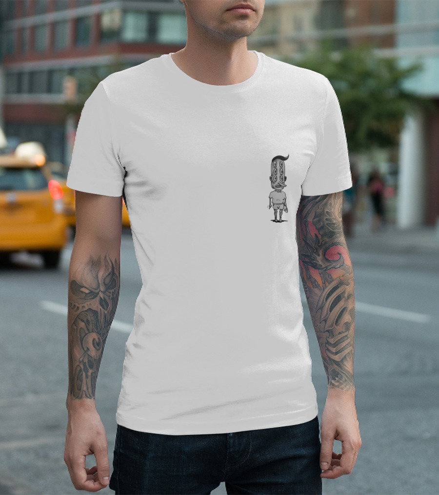 Arthur Destroyer of Worlds by Jon Ng - Whimsical Character with High-Building Head T-Shirt