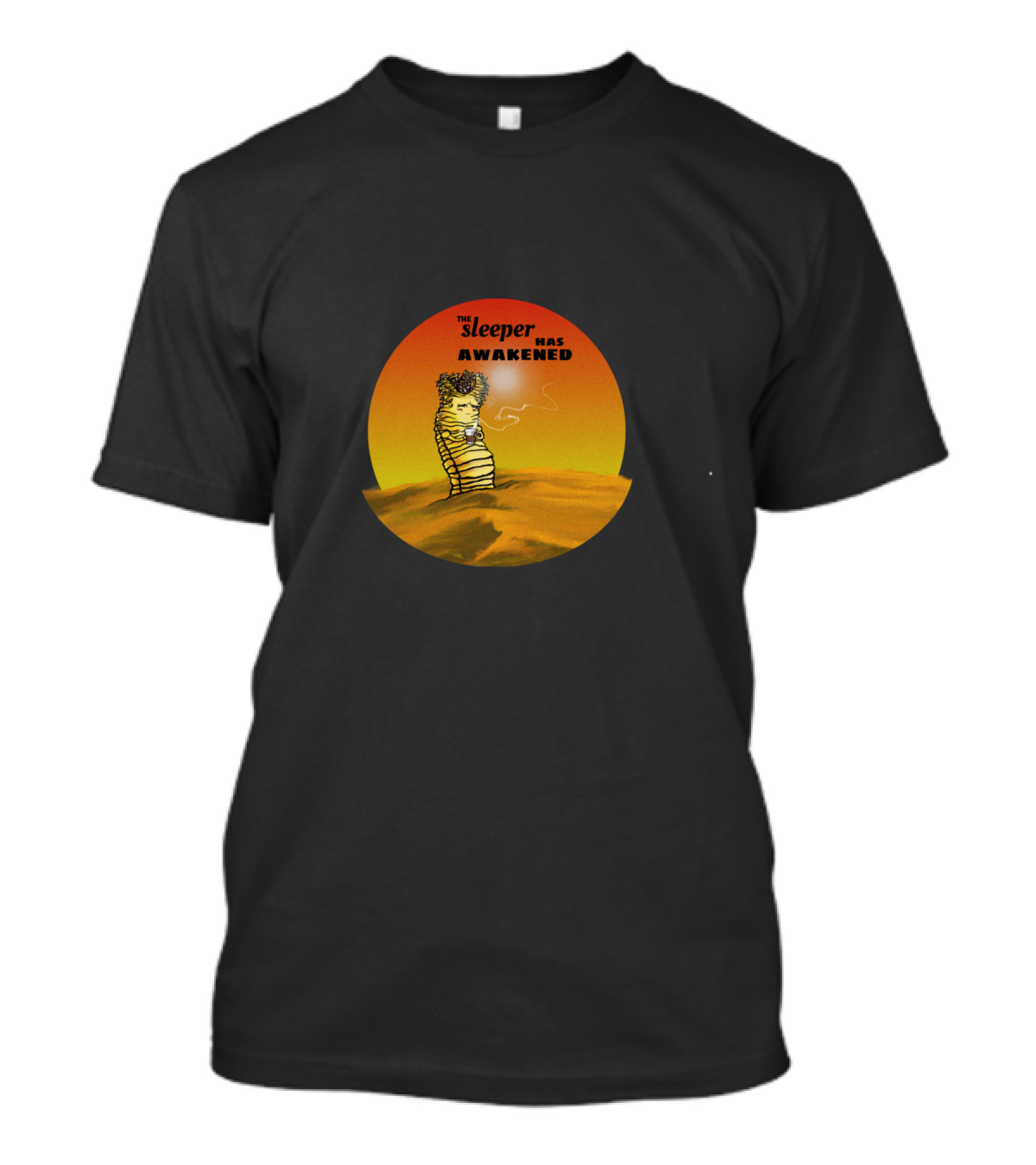 The Sleeper Has Awakened Dune Worm Casual Desert Scene T-Shirt