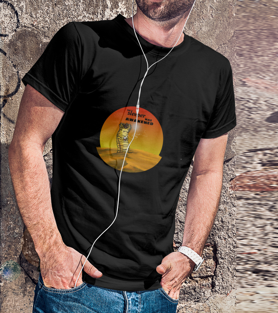 The Sleeper Has Awakened Dune Worm Casual Desert Scene T-Shirt