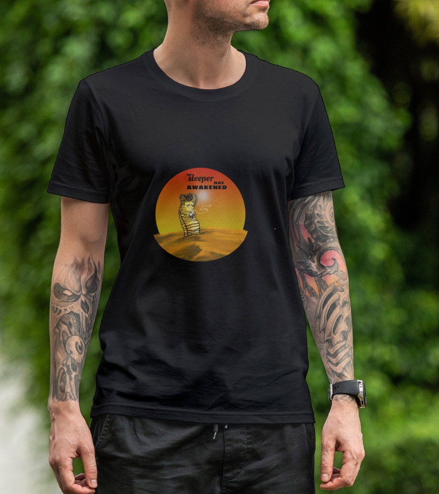 The Sleeper Has Awakened Dune Worm Casual Desert Scene T-Shirt