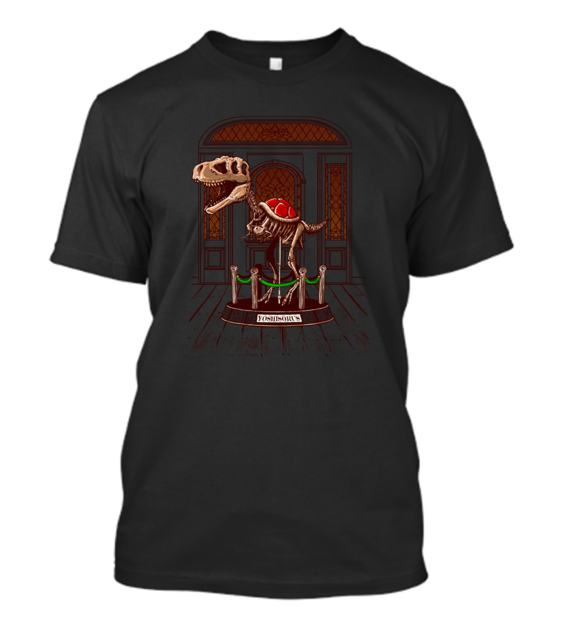 Yoshisaurus Exhibit At Museum Of Geek History Dinosaur Display T-Shirt