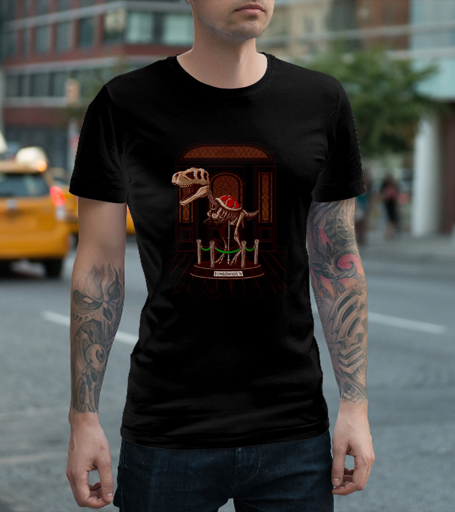 Yoshisaurus Exhibit At Museum Of Geek History Dinosaur Display T-Shirt