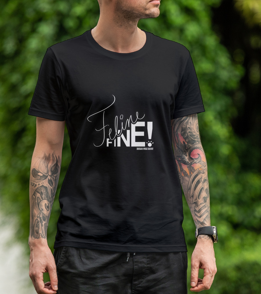 Feline Fine Austin Pets Alive Paw Prints T-Shirt