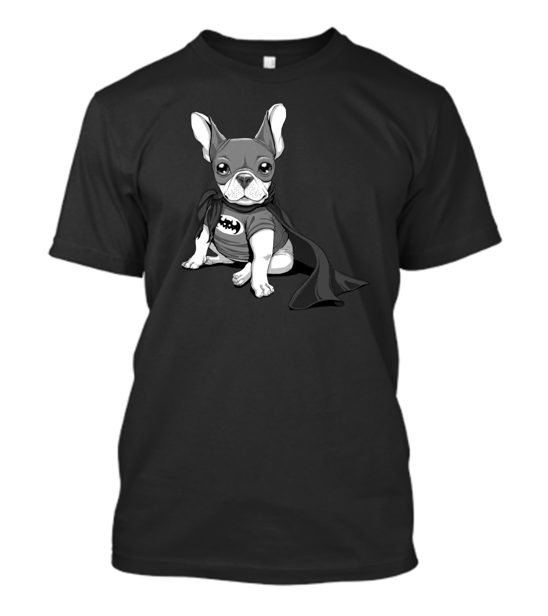 French Bulldog Superhero Batdog Cape Costume T-Shirt
