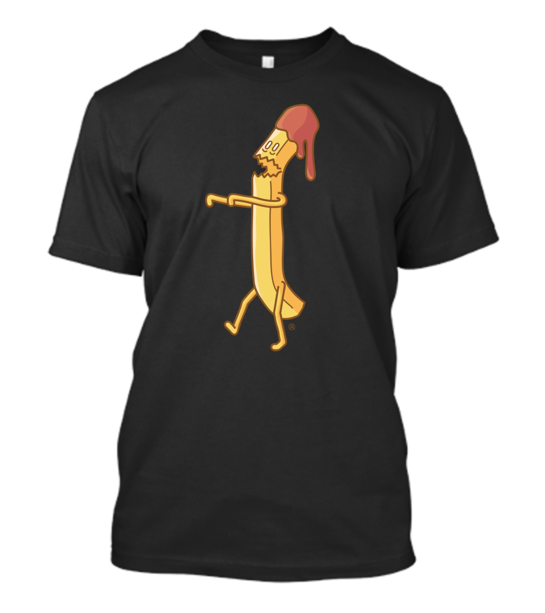 Zombie French Fry Character With Ketchup Drip T-Shirt