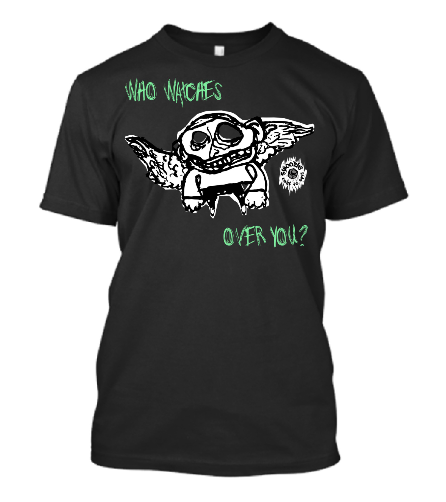 Who Watches Over You Swoozle Guardian Angel Image With Wings T-Shirt
