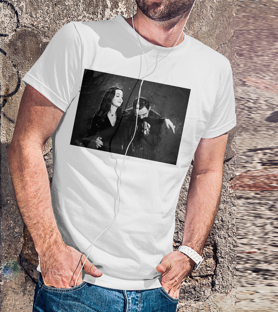 Oh Tish I Love It When You Speak French Addams Couple Gothic Romance Classic Scene T-Shirt