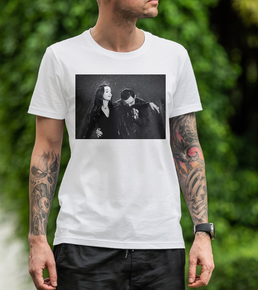 Oh Tish I Love It When You Speak French Addams Couple Gothic Romance Classic Scene T-Shirt