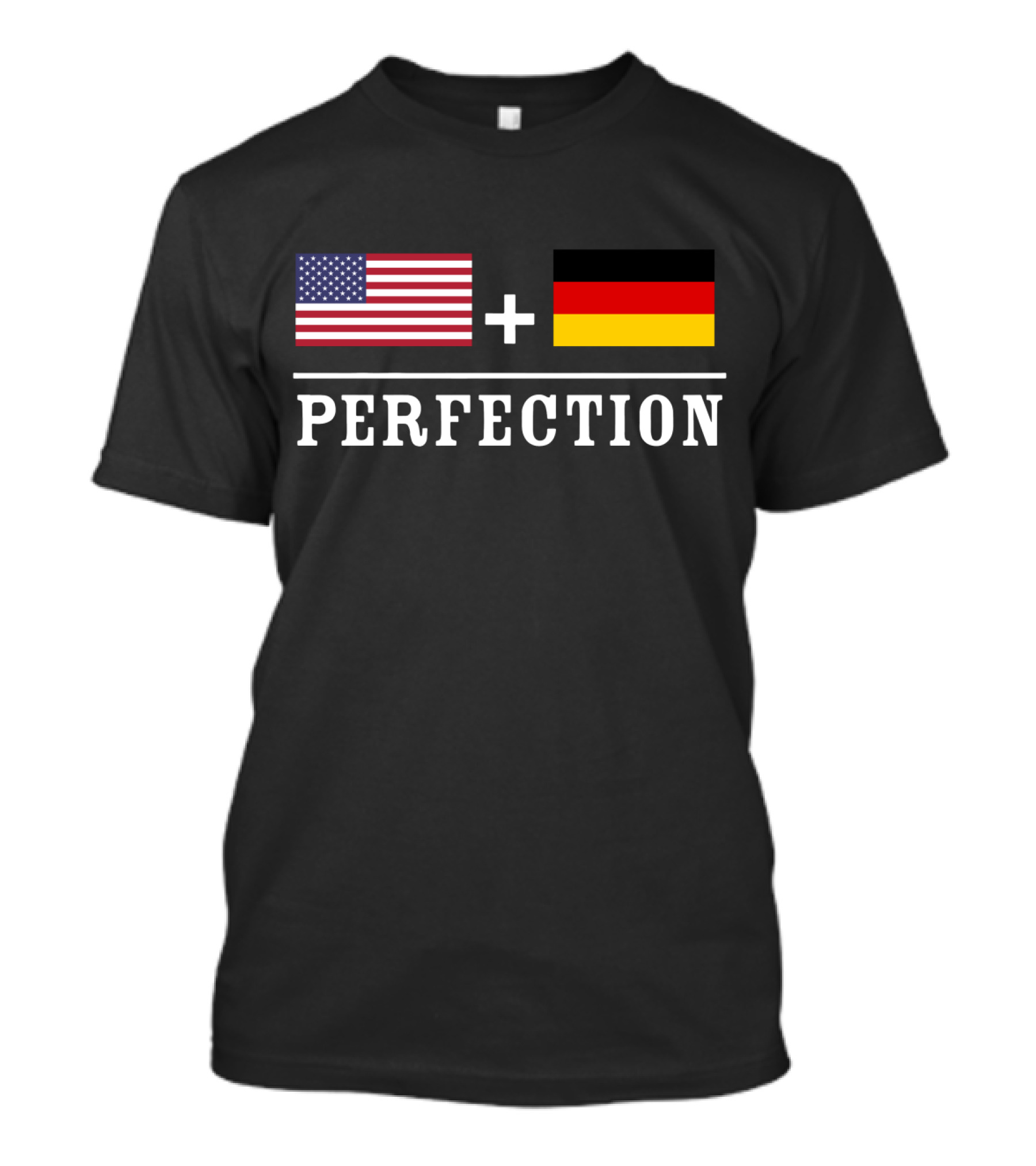 United States And Germany Flag Perfection Combination T-Shirt
