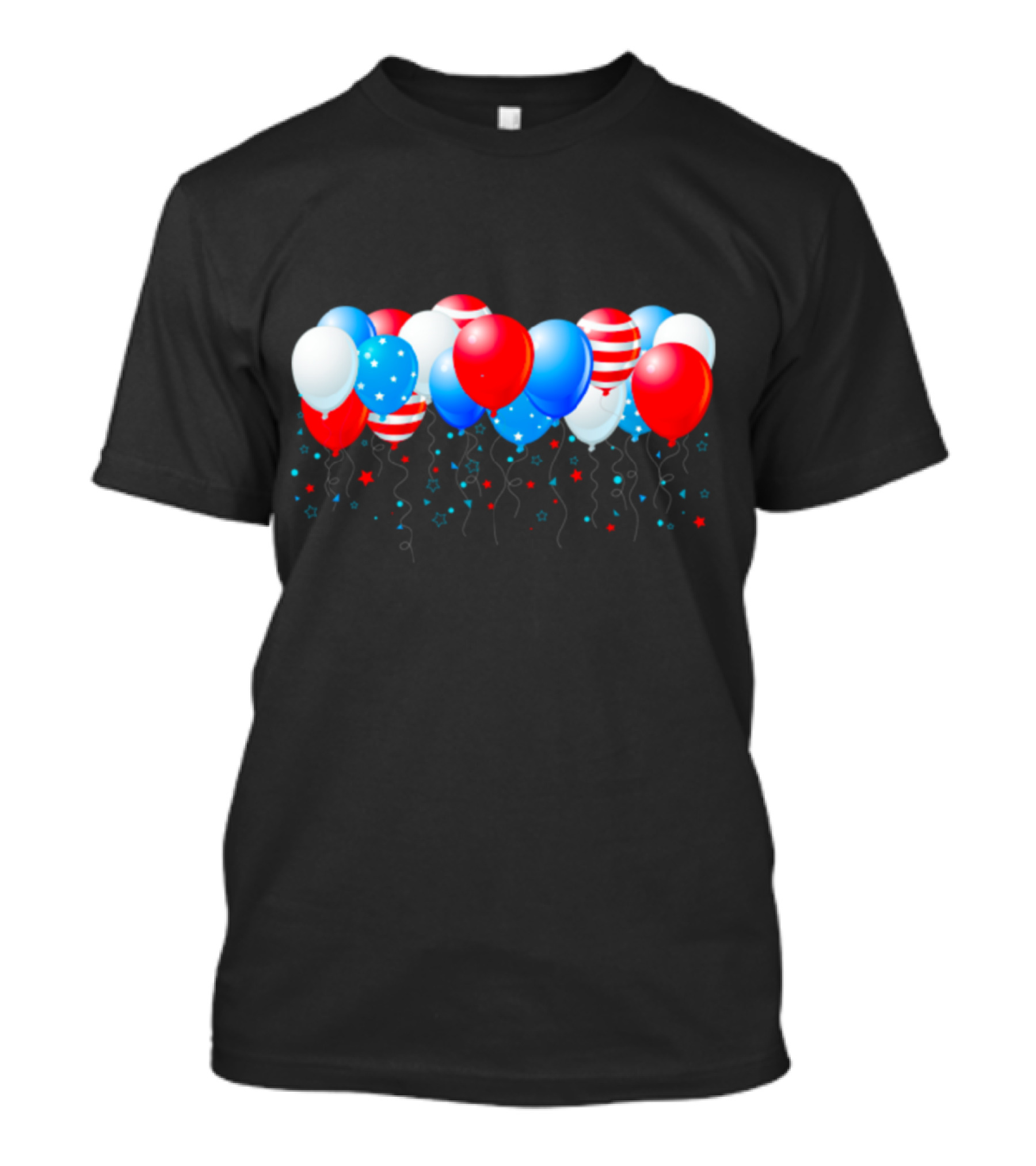 Independence Day Red White Blue Balloons T-Shirt