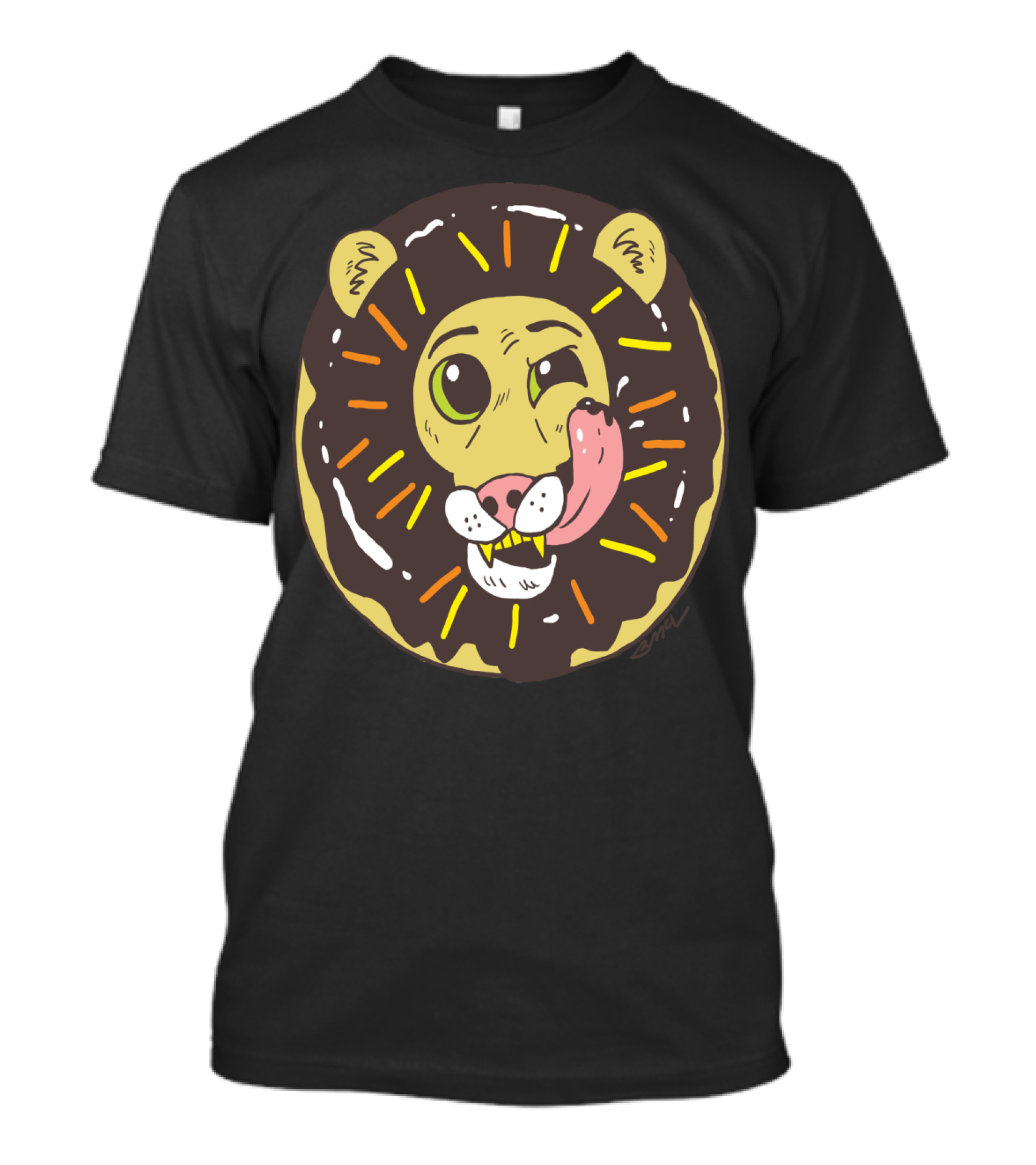 Whimsical Donut Lion With Chocolate Glaze Mane And Sprinkles T-Shirt