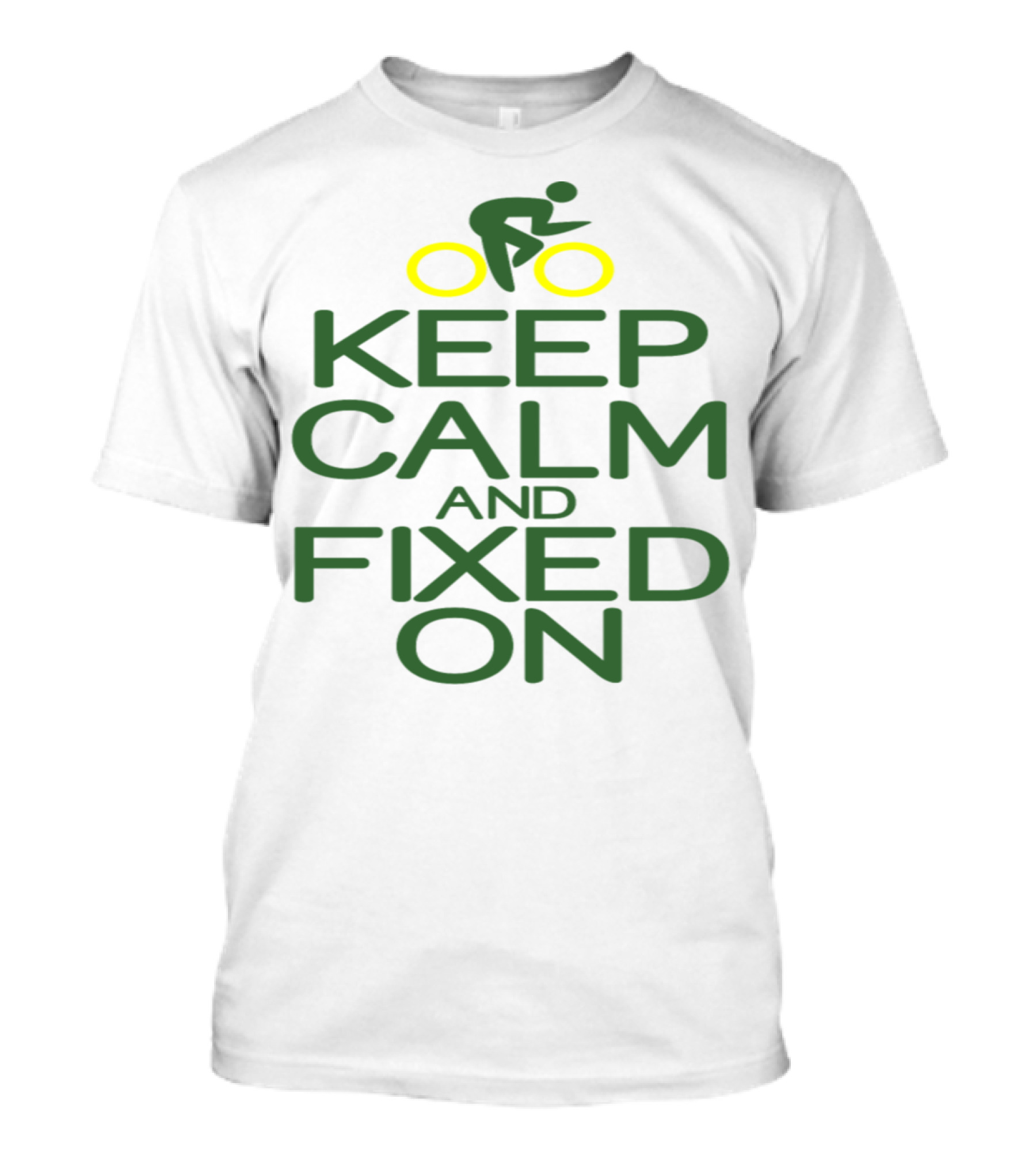 Keep Calm And Fixed On Bicycle Cycling T-Shirt