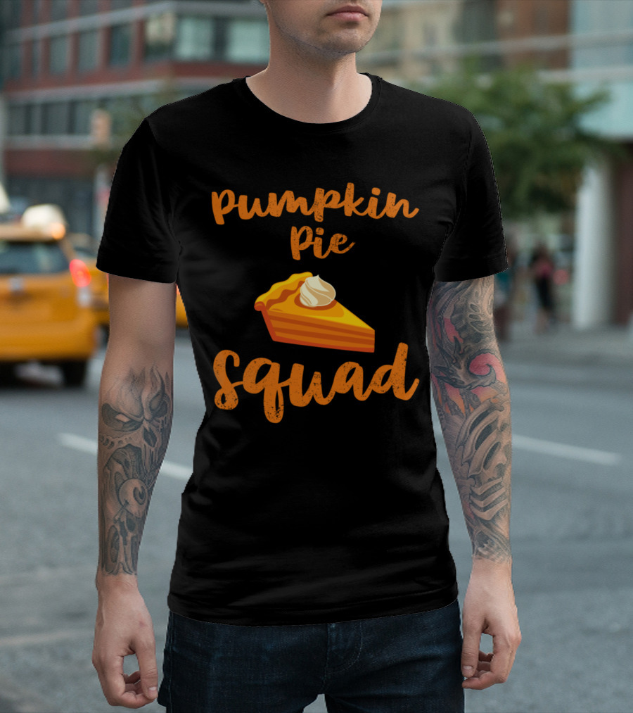 Pumpkin Pie Squad Thanksgiving Whipped Cream Slice T-Shirt