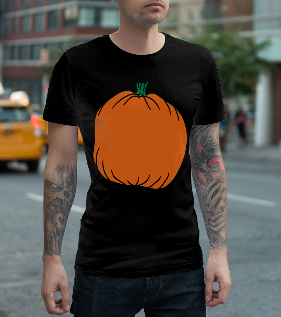 Pumpkin Thick Autumn Iconography T-Shirt