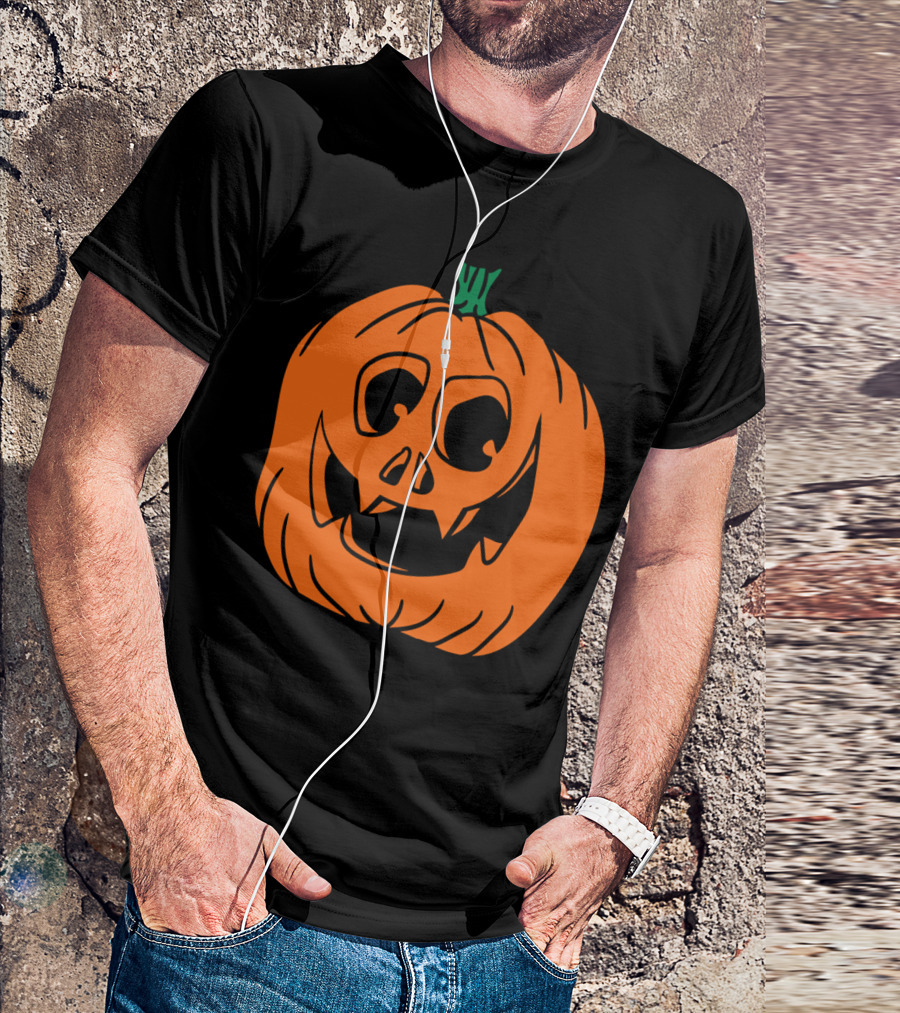 Laughing Pumpkin Face Halloween Jack-O'-Lantern T-Shirt