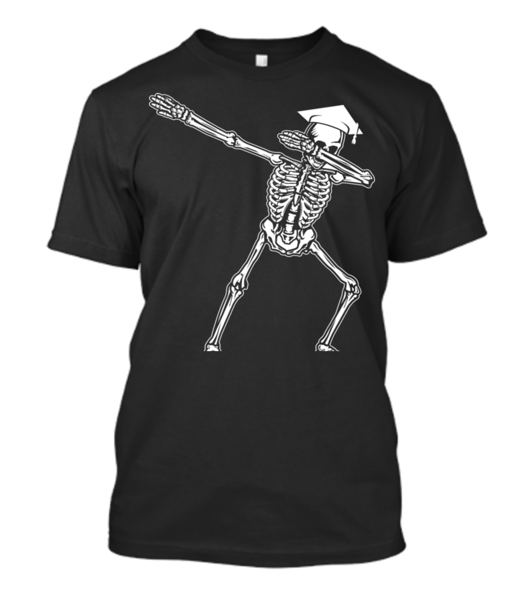 Dabbing Skeleton Graduation Cap T-Shirt