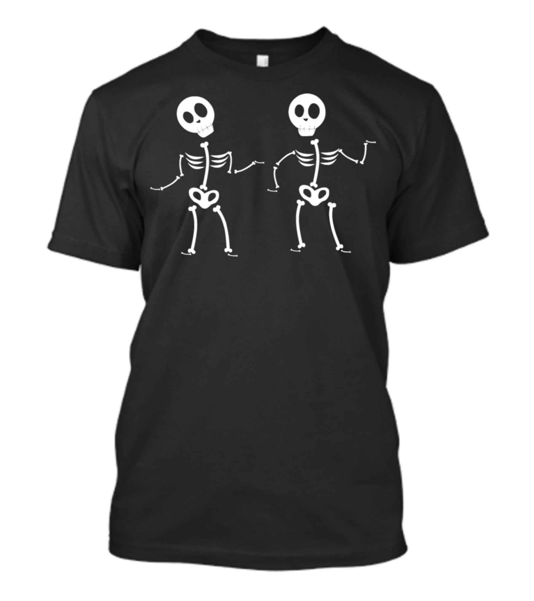 Dancing Skeleton Brothers Halloween Spooky Fun T-Shirt