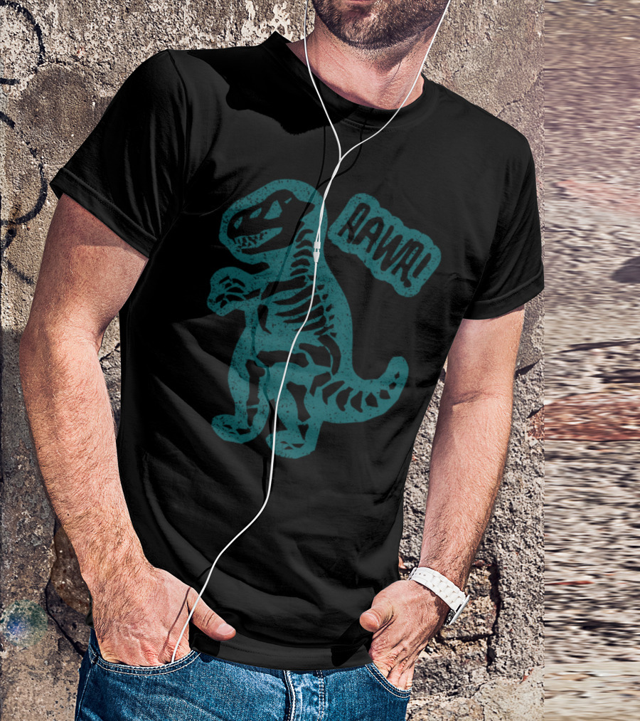Cute Skeleton Dinosaur Rawr RAWR T-Shirt
