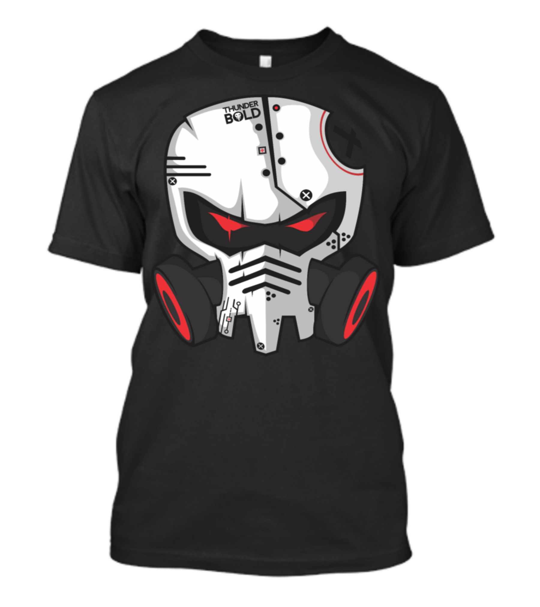 Thunder Bold Gas Mask Skeleton T-Shirt