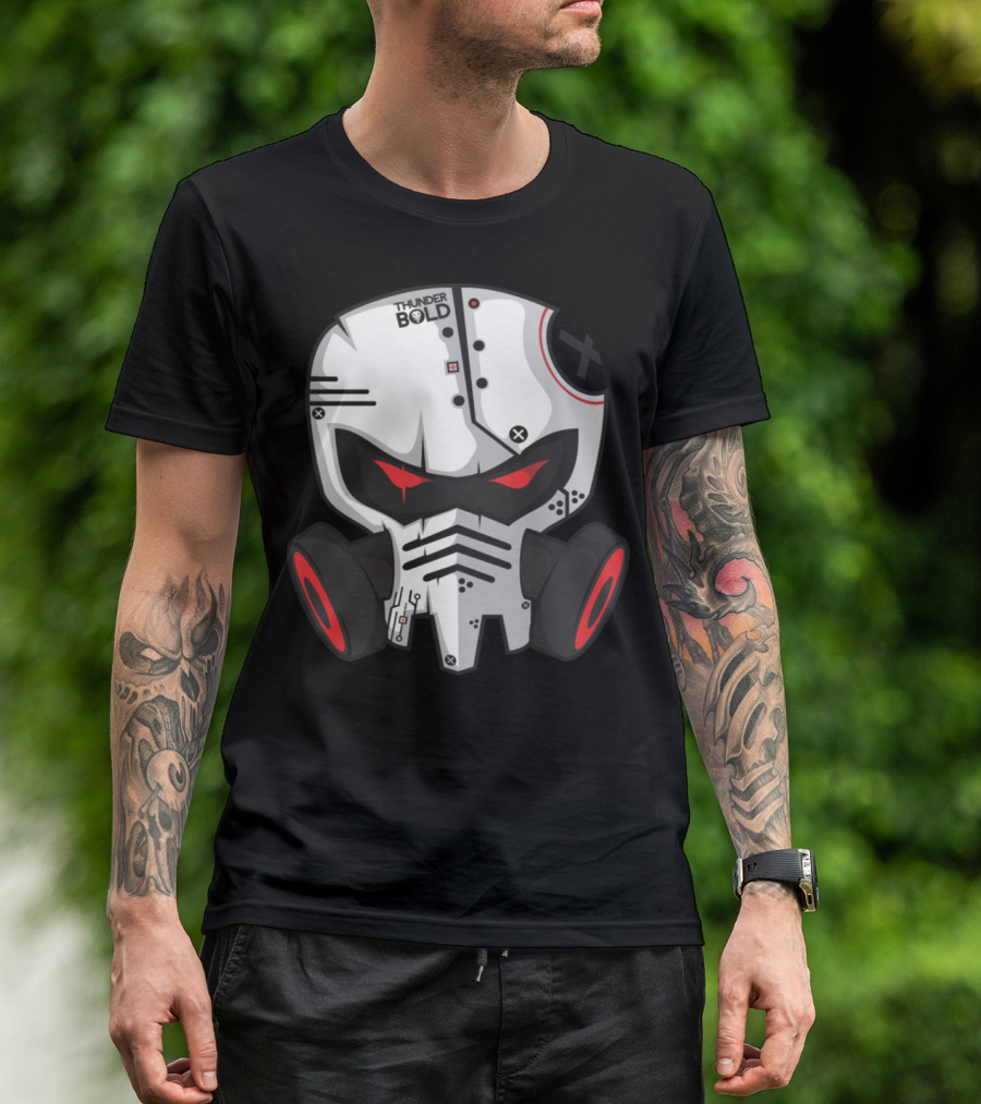Thunder Bold Gas Mask Skeleton T-Shirt