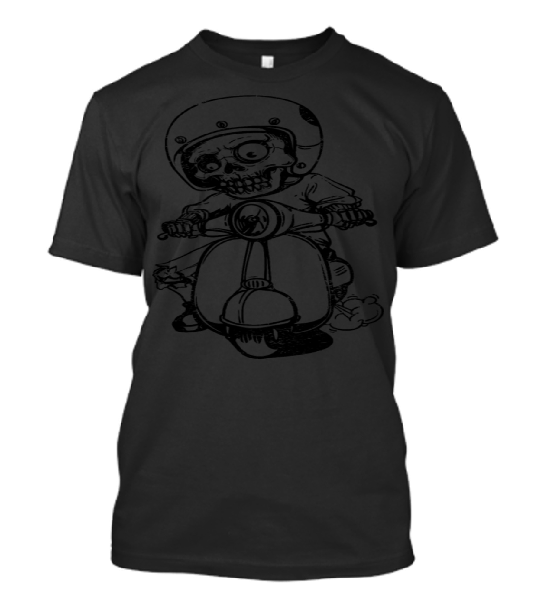 Funny Skeleton Riding A Scooter T-Shirt