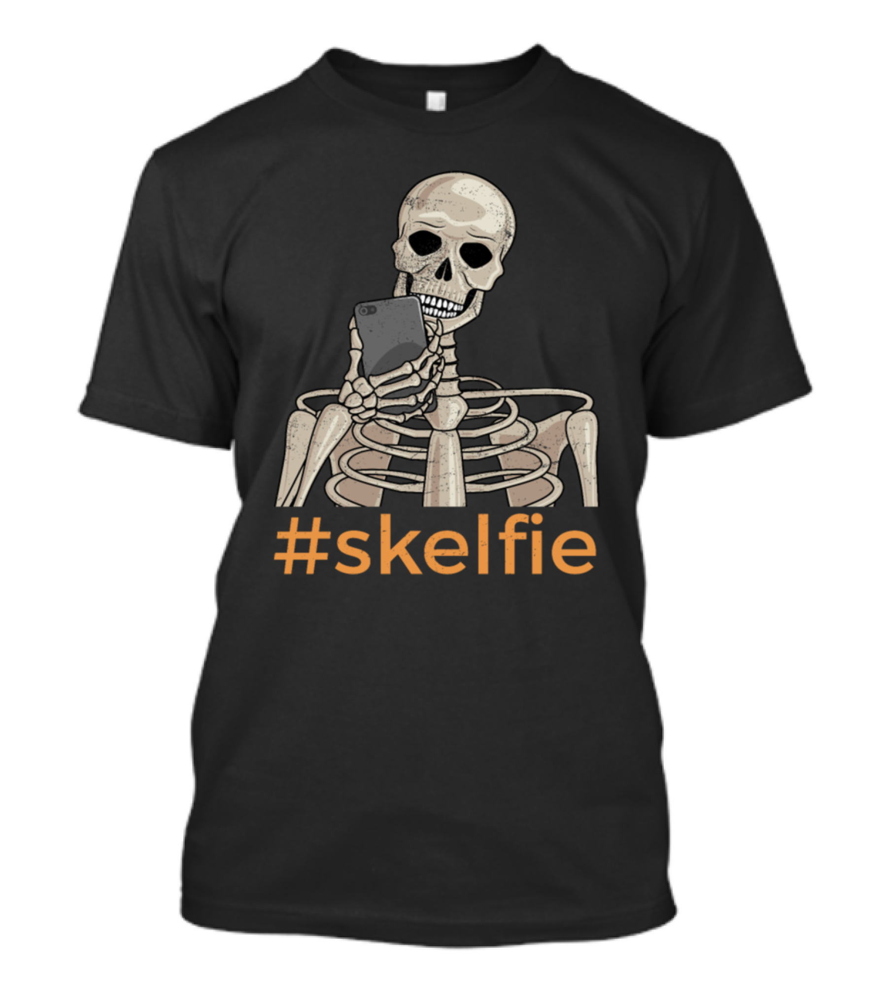 Skelfie Funny Halloween Skeleton T-Shirt