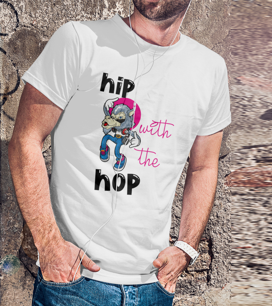 Hip With The Hop Dancing Donkey In Headphones Animation T-Shirt