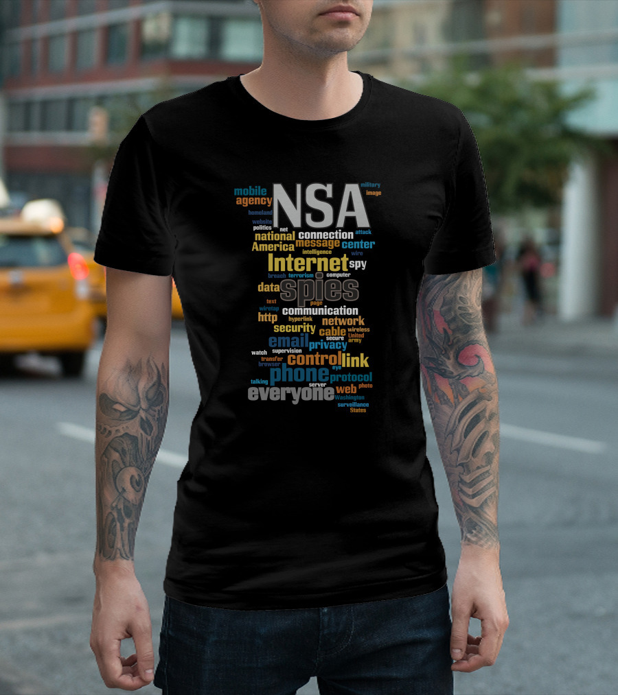 NSA Mobile Agency Spies Internet National Security Connection T-Shirt