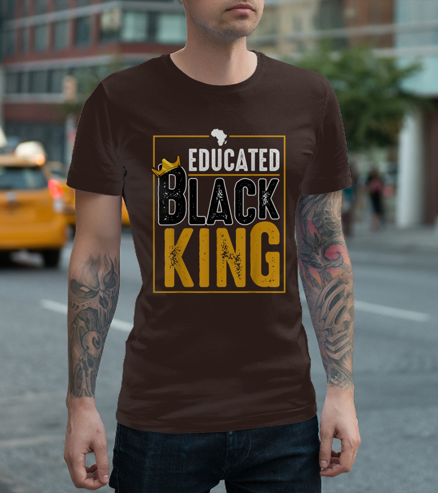 Educated Black King Africa Crown T-Shirt