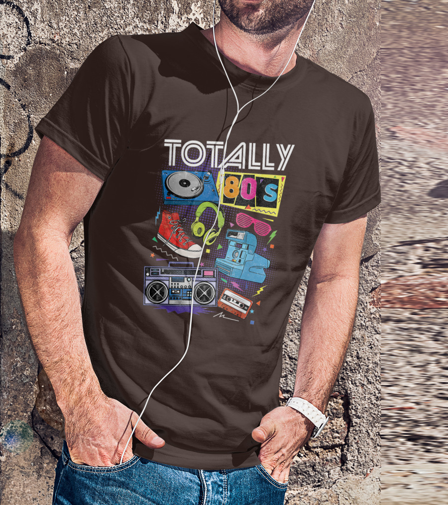 Totally 80s Boombox Cassette Tape T-Shirt