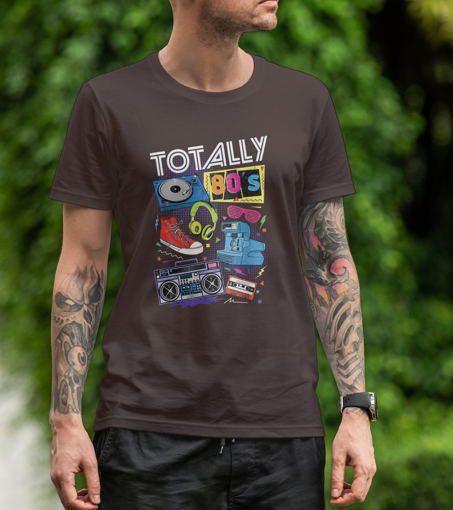 Totally 80s Boombox Cassette Tape T-Shirt