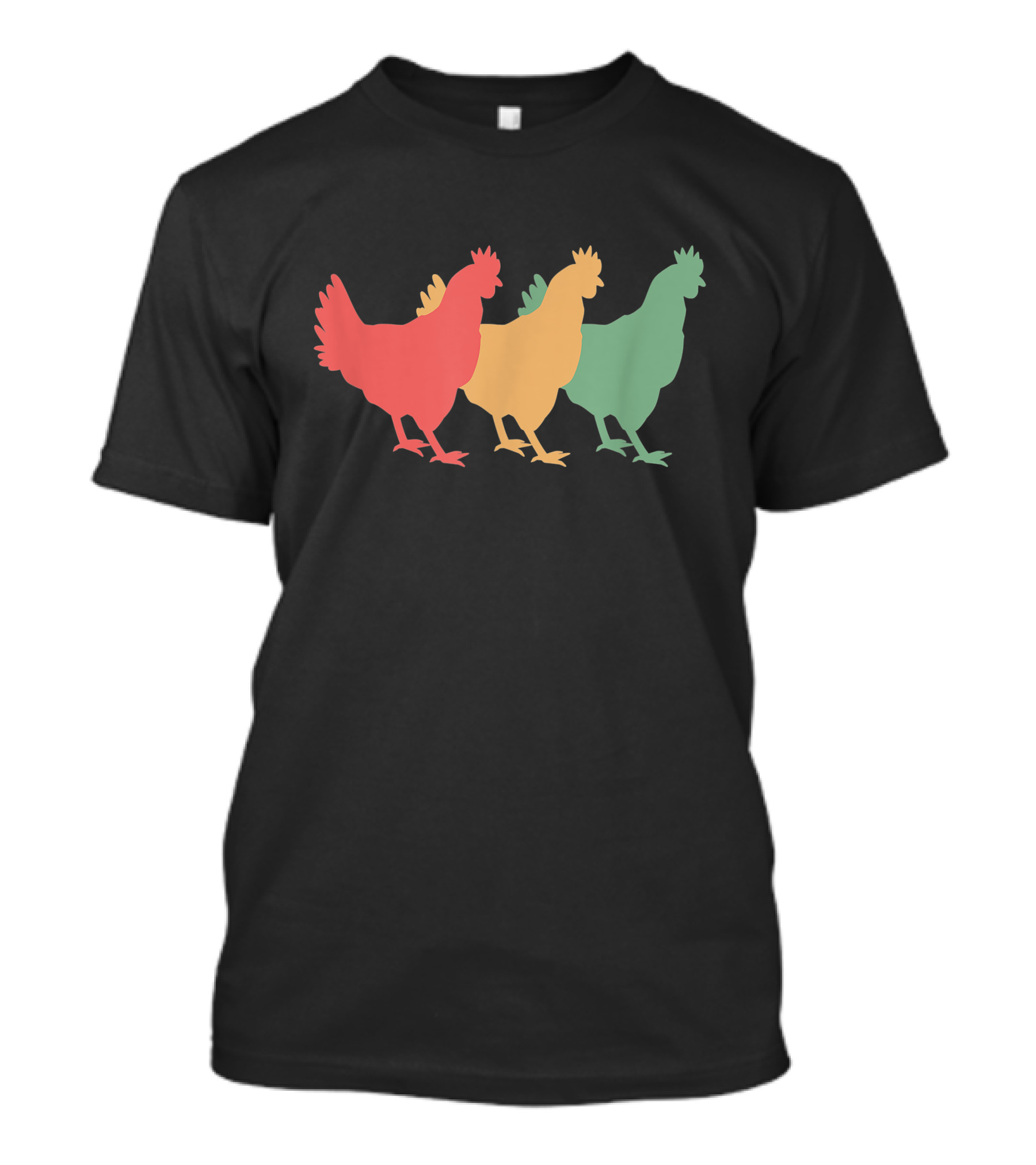 Funny Vintage Chicken Trio Retro T-Shirt