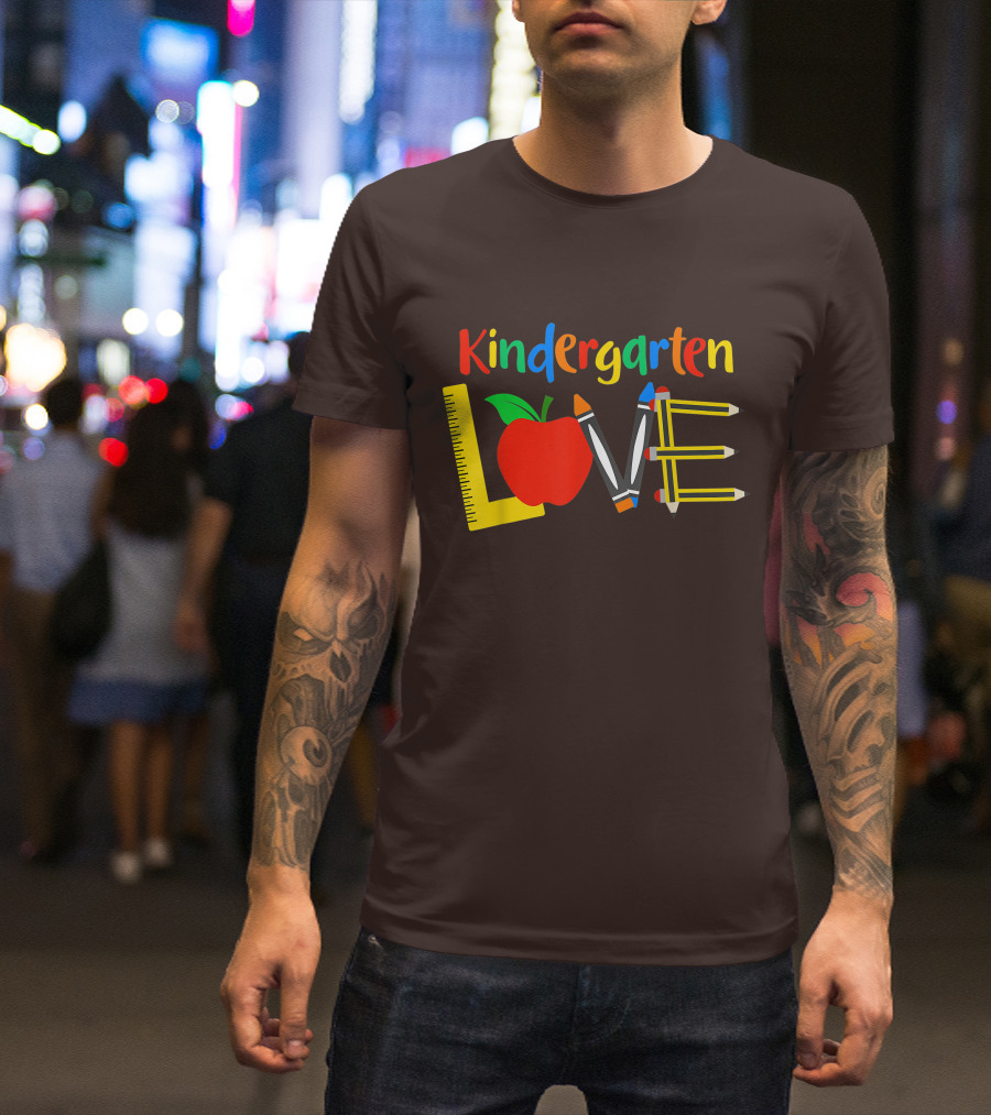 Kindergarten Love Teacher Student Classroom Tools T-Shirt