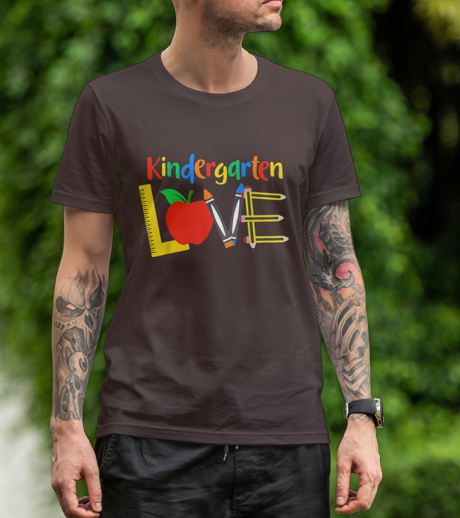Kindergarten Love Teacher Student Classroom Tools T-Shirt