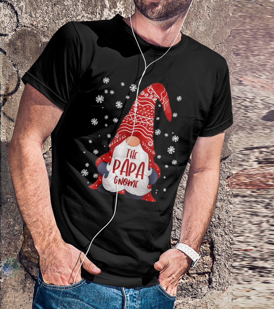 The Papa Gnome Snowflakes Funny Family T-Shirt