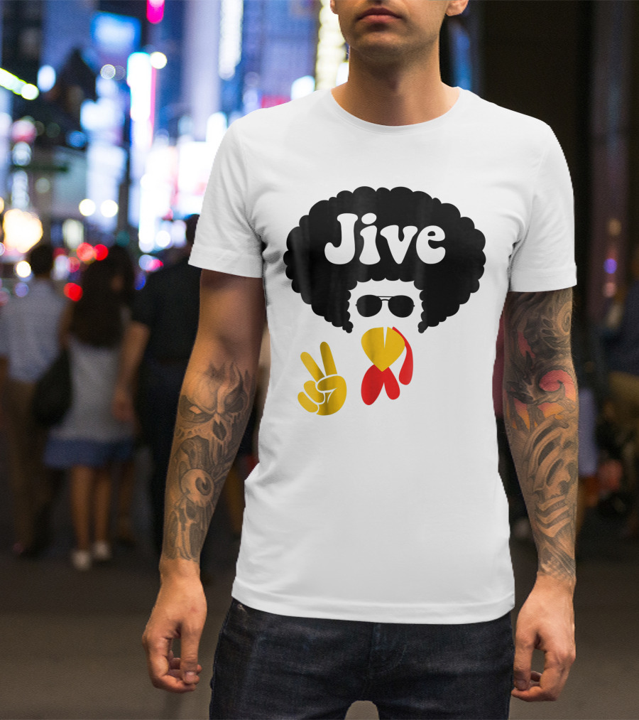 Jive Turkey Face Peace Sign T-Shirt