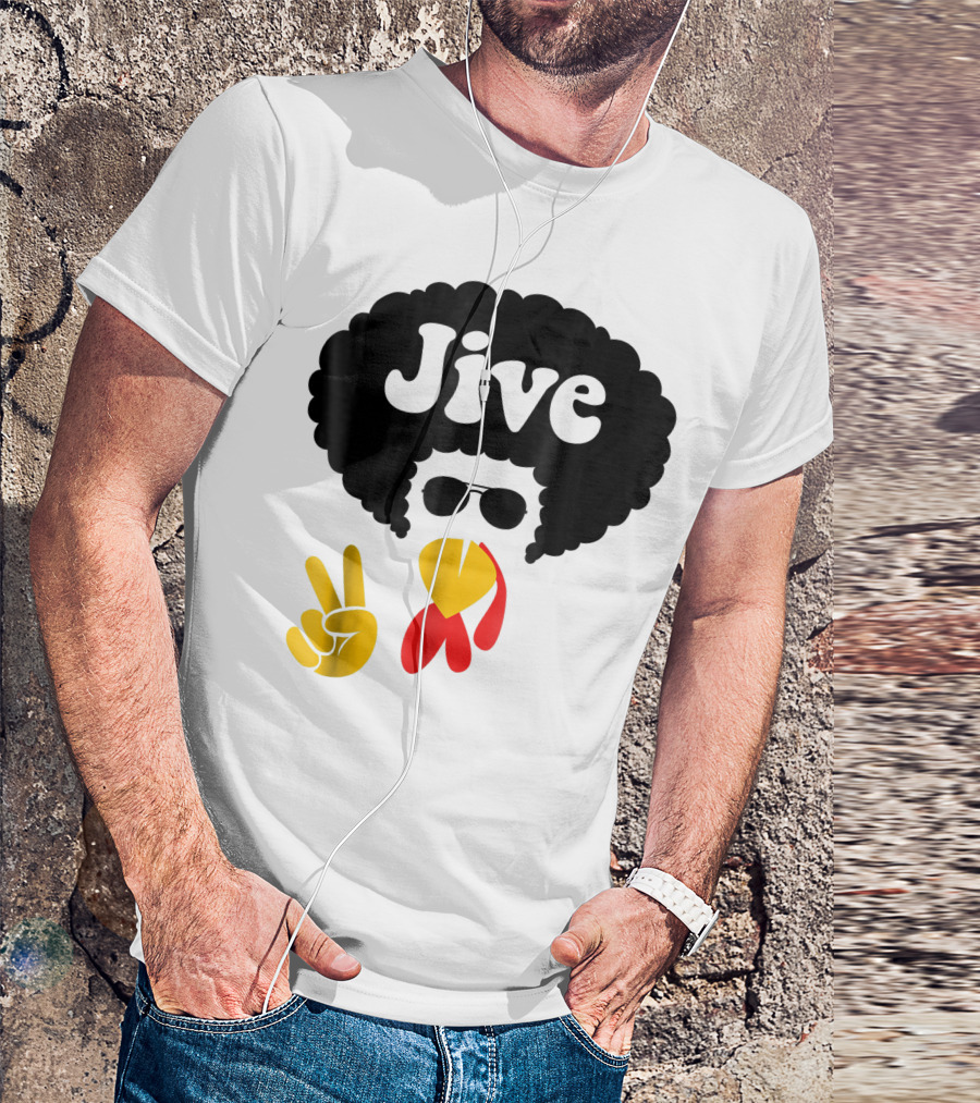 Jive Turkey Face Peace Sign T-Shirt
