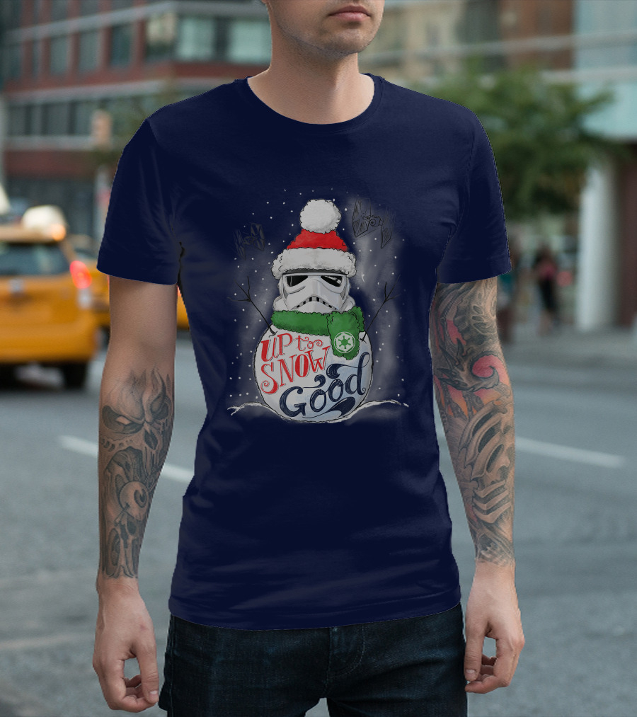 Star Wars Stormtrooper Up to Snow Good Funny Holiday Christmas Snowman Scarf TIE Fighters T-Shirt