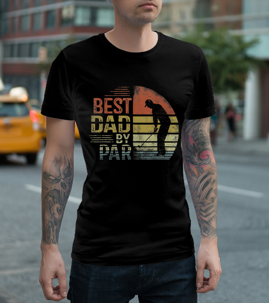Best Dad By Par Father's Day Golf Lover Golfer T-Shirt
