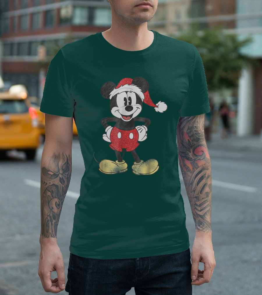 Vintage Disney Santa Mickey Mouse Classic T-Shirt