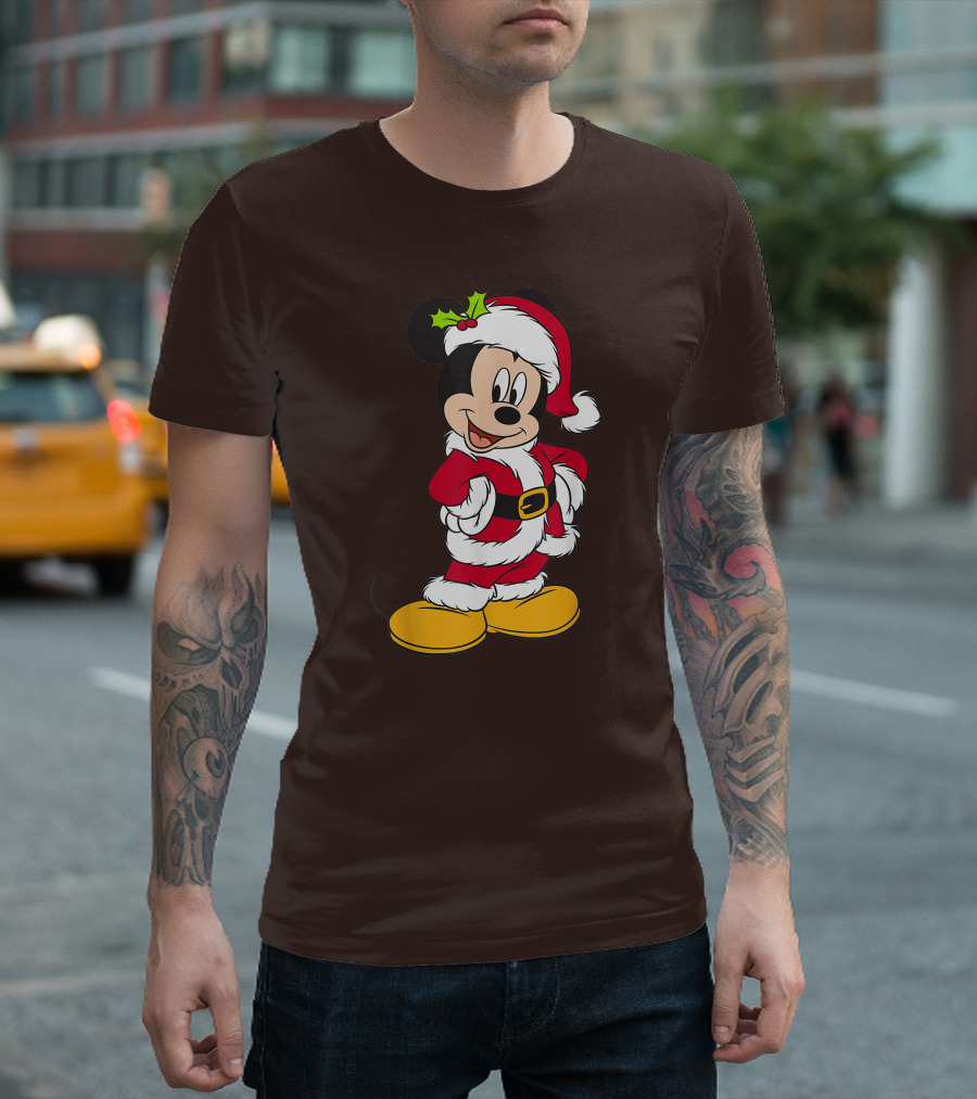 Disney Santa Mickey Mouse Holiday T-Shirt