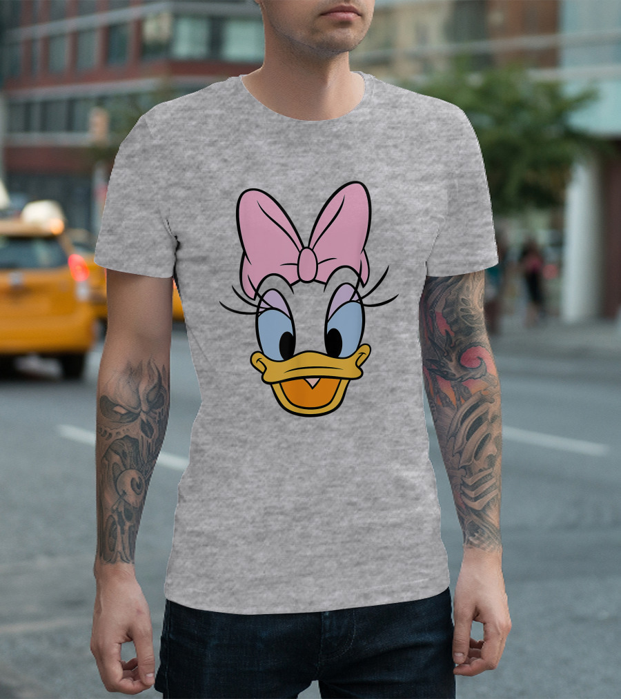 Disney Daisy Duck Pink Bow Face T-Shirt