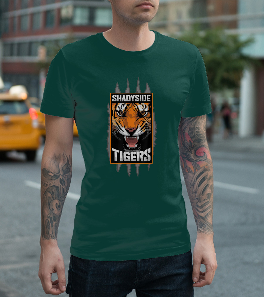 Shadyside Tigers Fierce Tiger Face Claw Marks T-Shirt