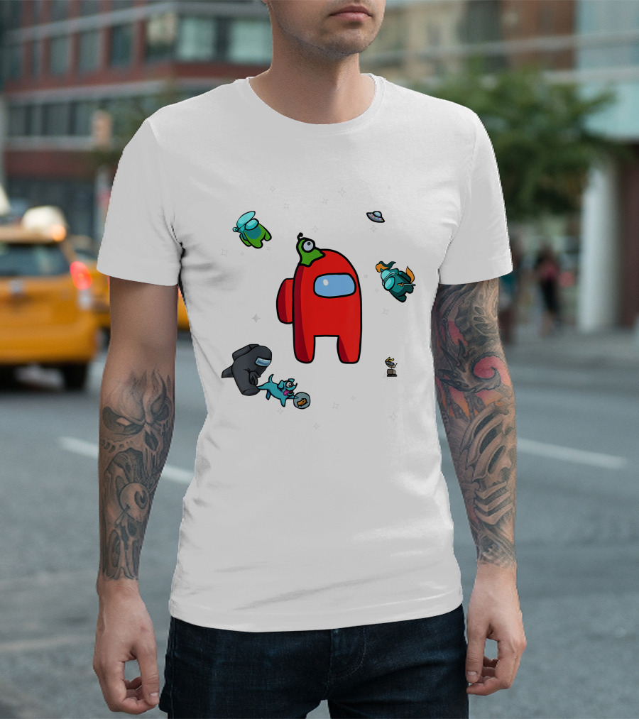 Aliens Us Game Crew Mate Pets Video Gamer T-Shirt
